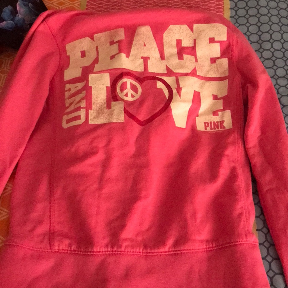 Pink zip up hoodie